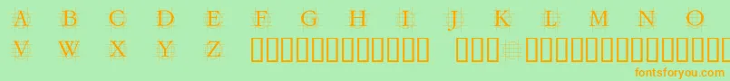 Grafcirculum Font – Orange Fonts on Green Background