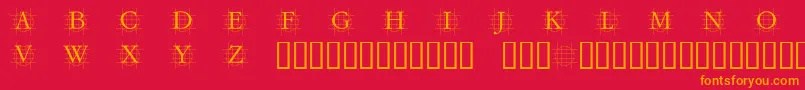 Grafcirculum Font – Orange Fonts on Red Background