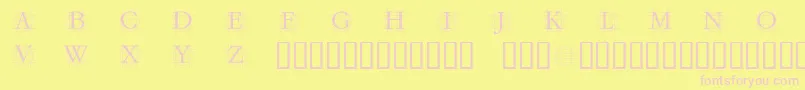 Grafcirculum-fontti – vaaleanpunaiset fontit keltaisella taustalla