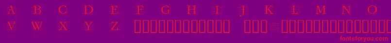 Grafcirculum Font – Red Fonts on Purple Background