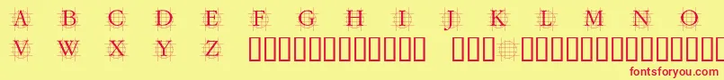 Grafcirculum Font – Red Fonts on Yellow Background