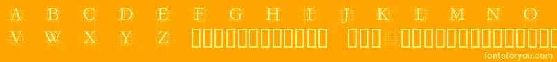 Grafcirculum Font – Yellow Fonts on Orange Background