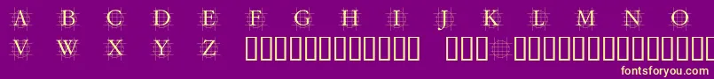 Grafcirculum Font – Yellow Fonts on Purple Background