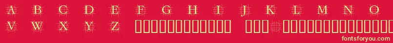 Grafcirculum Font – Yellow Fonts on Red Background