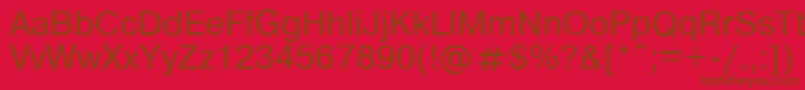 HelvdlRegular Font – Brown Fonts on Red Background