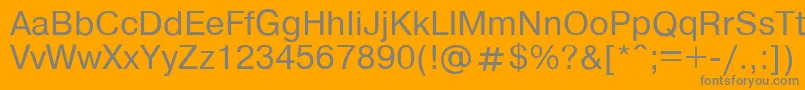 HelvdlRegular Font – Gray Fonts on Orange Background