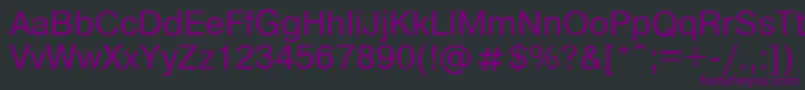 Fonte HelvdlRegular – fontes roxas em um fundo preto