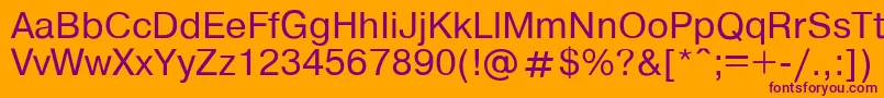 HelvdlRegular Font – Purple Fonts on Orange Background