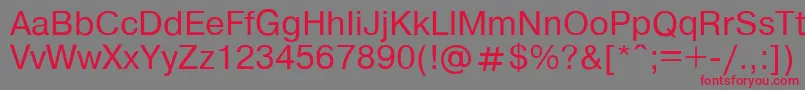 HelvdlRegular Font – Red Fonts on Gray Background