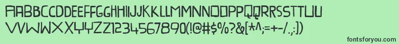 ProvokateurDemo Font – Black Fonts on Green Background