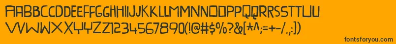 ProvokateurDemo Font – Black Fonts on Orange Background