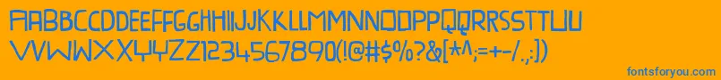 ProvokateurDemo Font – Blue Fonts on Orange Background