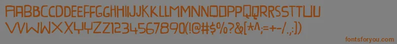 ProvokateurDemo Font – Brown Fonts on Gray Background