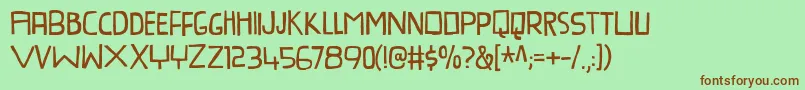 ProvokateurDemo Font – Brown Fonts on Green Background