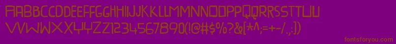 ProvokateurDemo Font – Brown Fonts on Purple Background