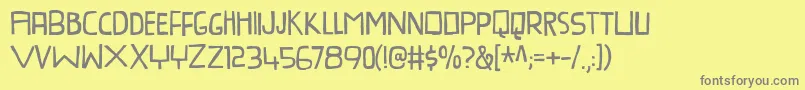 ProvokateurDemo Font – Gray Fonts on Yellow Background