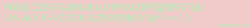 ProvokateurDemo Font – Green Fonts on Pink Background