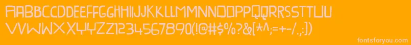 ProvokateurDemo Font – Pink Fonts on Orange Background