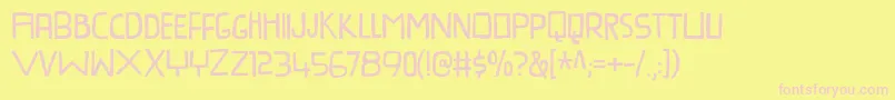 ProvokateurDemo Font – Pink Fonts on Yellow Background