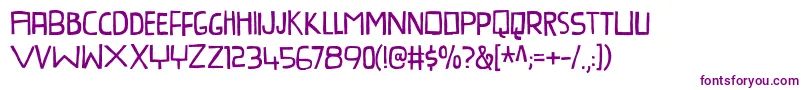 Шрифт ProvokateurDemo – фиолетовые шрифты на белом фоне