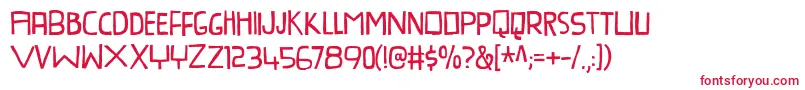 Шрифт ProvokateurDemo – красные шрифты на белом фоне
