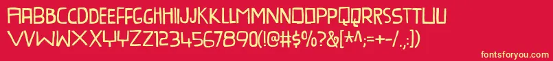 ProvokateurDemo Font – Yellow Fonts on Red Background