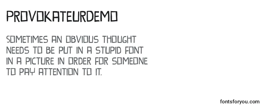 Review of the ProvokateurDemo Font