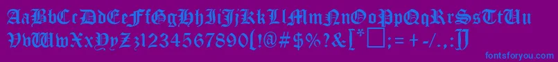 TungiaRegular Font – Blue Fonts on Purple Background