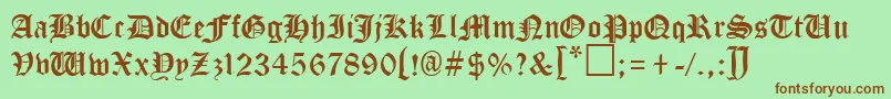 TungiaRegular Font – Brown Fonts on Green Background