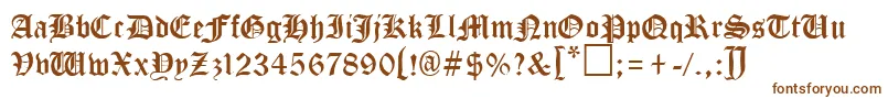 TungiaRegular-Schriftart – Braune Schriften auf weißem Hintergrund