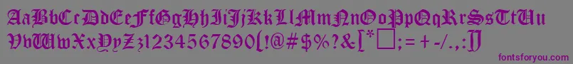 Шрифт TungiaRegular – фиолетовые шрифты на сером фоне