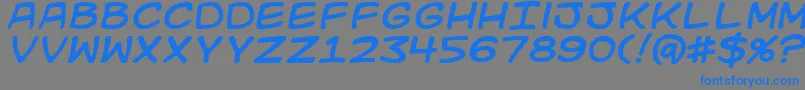 Kidkosmici Font – Blue Fonts on Gray Background