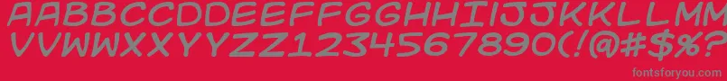 Kidkosmici Font – Gray Fonts on Red Background