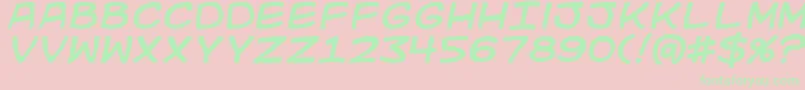 Kidkosmici Font – Green Fonts on Pink Background