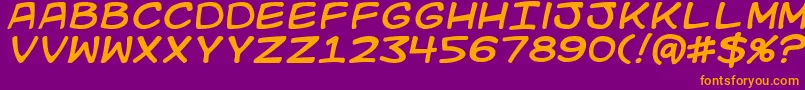 Kidkosmici Font – Orange Fonts on Purple Background