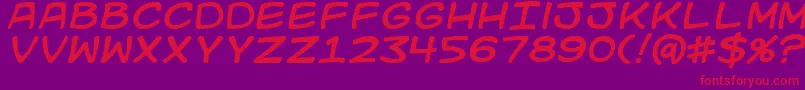 Kidkosmici Font – Red Fonts on Purple Background