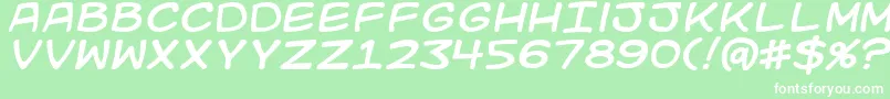 Kidkosmici Font – White Fonts on Green Background