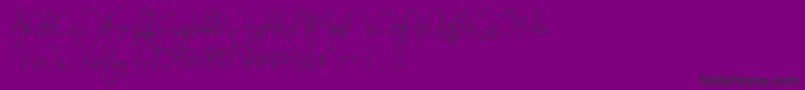 Czcionka BmdJenniferLynne – czarne czcionki na fioletowym tle