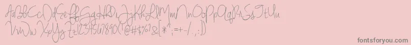 BmdJenniferLynne Font – Gray Fonts on Pink Background