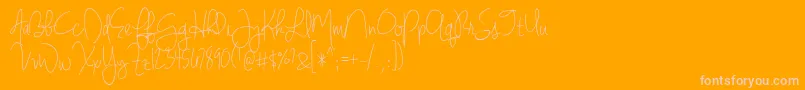 More about BmdJenniferLynne Font BmdJenniferLynne Font – Pink Fonts on Orange Background