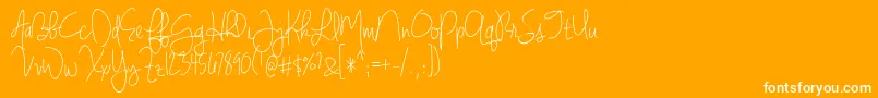 BmdJenniferLynne Font – White Fonts on Orange Background