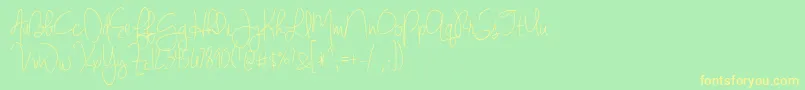 BmdJenniferLynne-Schriftart – Gelbe Schriften auf grünem Hintergrund