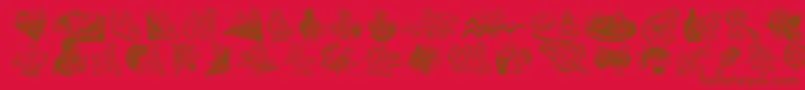 Dfdiversions Font – Brown Fonts on Red Background