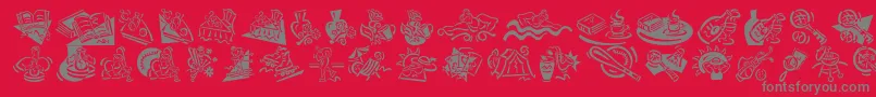 Dfdiversions Font – Gray Fonts on Red Background