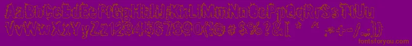 Mx2urban Font – Brown Fonts on Purple Background