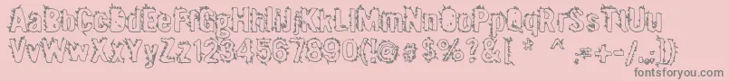Czcionka Mx2urban – szare czcionki na różowym tle