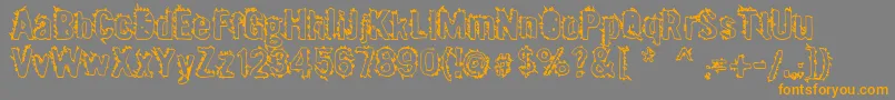 Mx2urban-Schriftart – Orangefarbene Schriften auf grauem Hintergrund