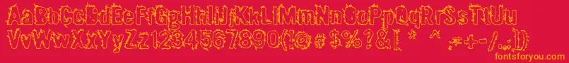 Mx2urban Font – Orange Fonts on Red Background