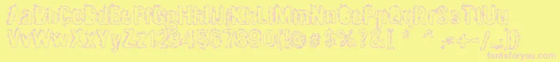 Mx2urban Font – Pink Fonts on Yellow Background