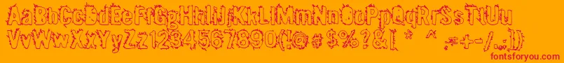 Mx2urban Font – Red Fonts on Orange Background